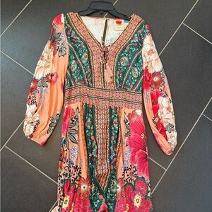 Anthropologie x Farm Rio long sleeve dress size XS